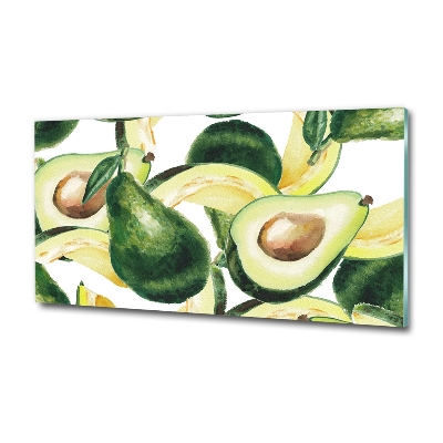 Wall art on glass An avocado