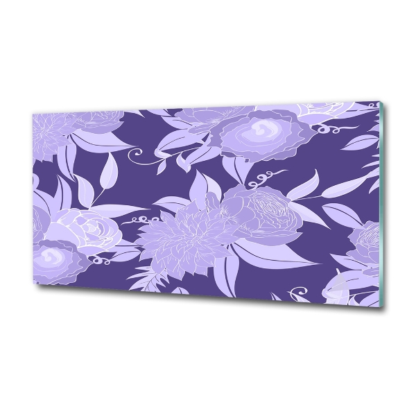 Glass art print Floral pattern