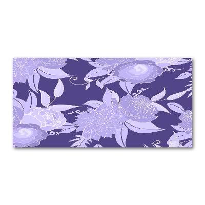 Glass art print Floral pattern