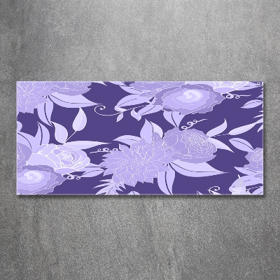 Glass art print Floral pattern