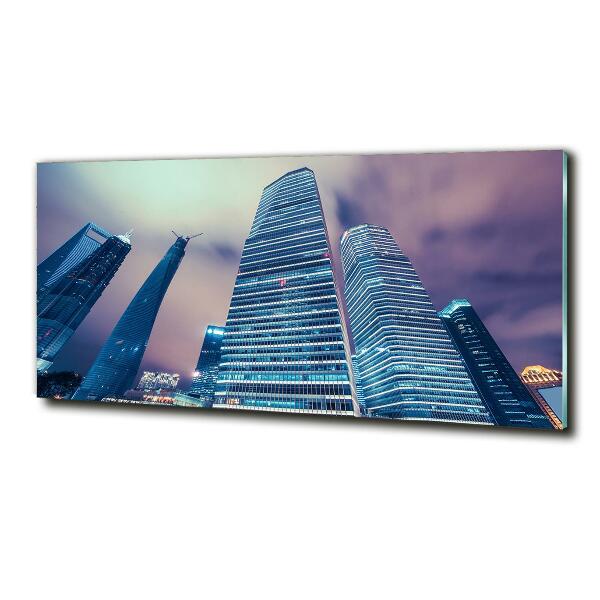 Glass art print Skyscrapers