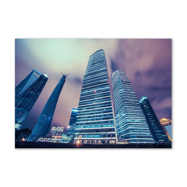 Glass art print Skyscrapers