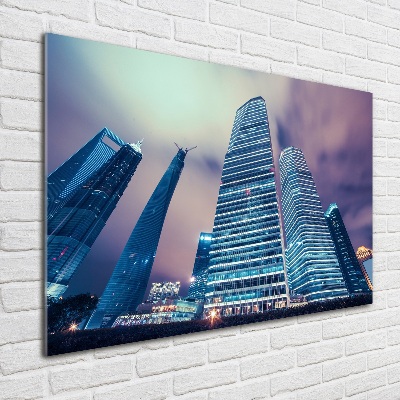 Glass art print Skyscrapers