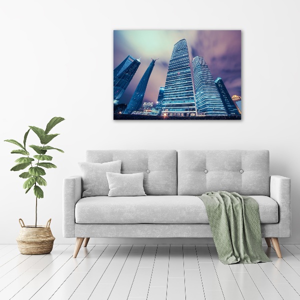 Glass art print Skyscrapers