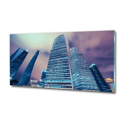 Glass art print Skyscrapers