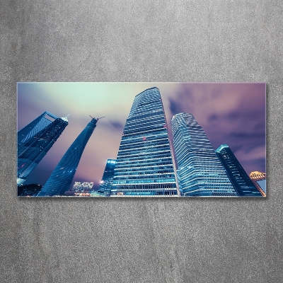 Glass art print Skyscrapers