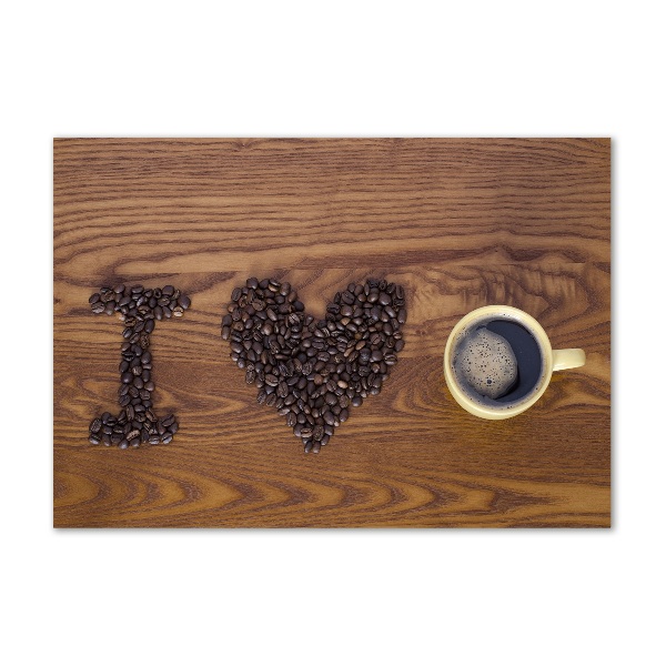 Glass picture wall art I love coffee