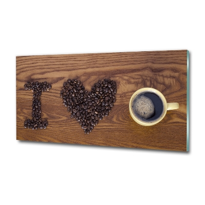 Glass picture wall art I love coffee