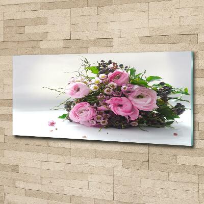 Photo printed on glass Bouquet of roses