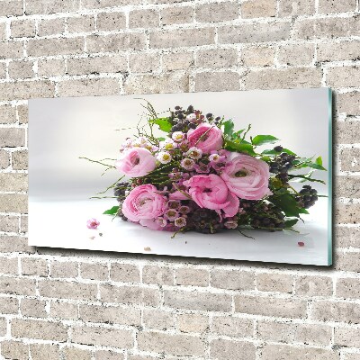 Photo printed on glass Bouquet of roses