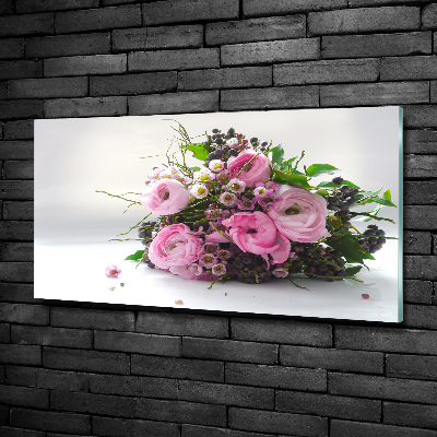 Photo printed on glass Bouquet of roses