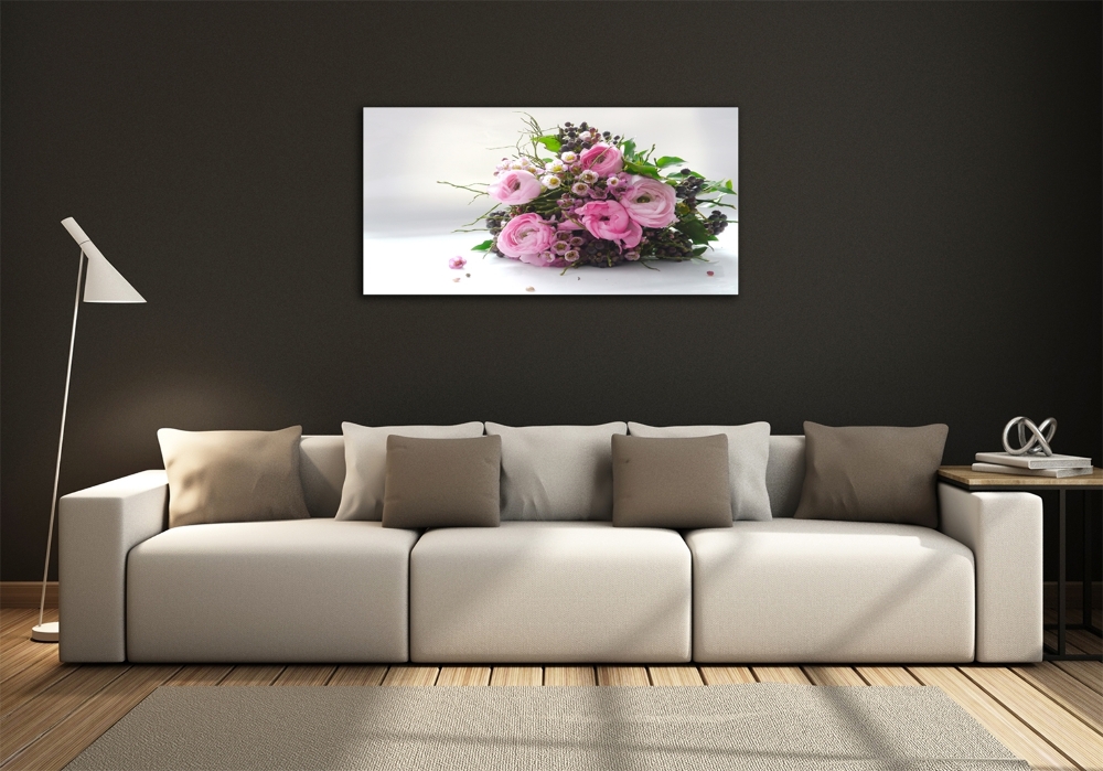 Photo printed on glass Bouquet of roses