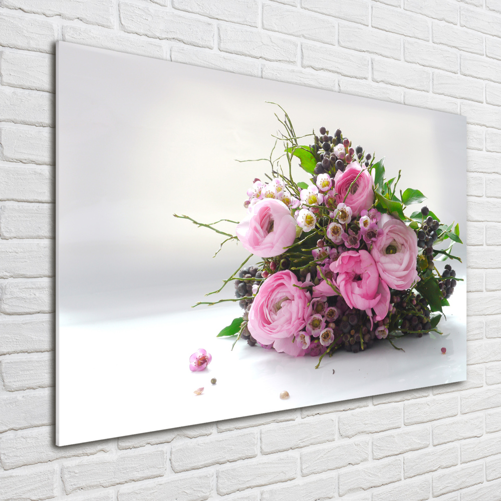 Photo printed on glass Bouquet of roses