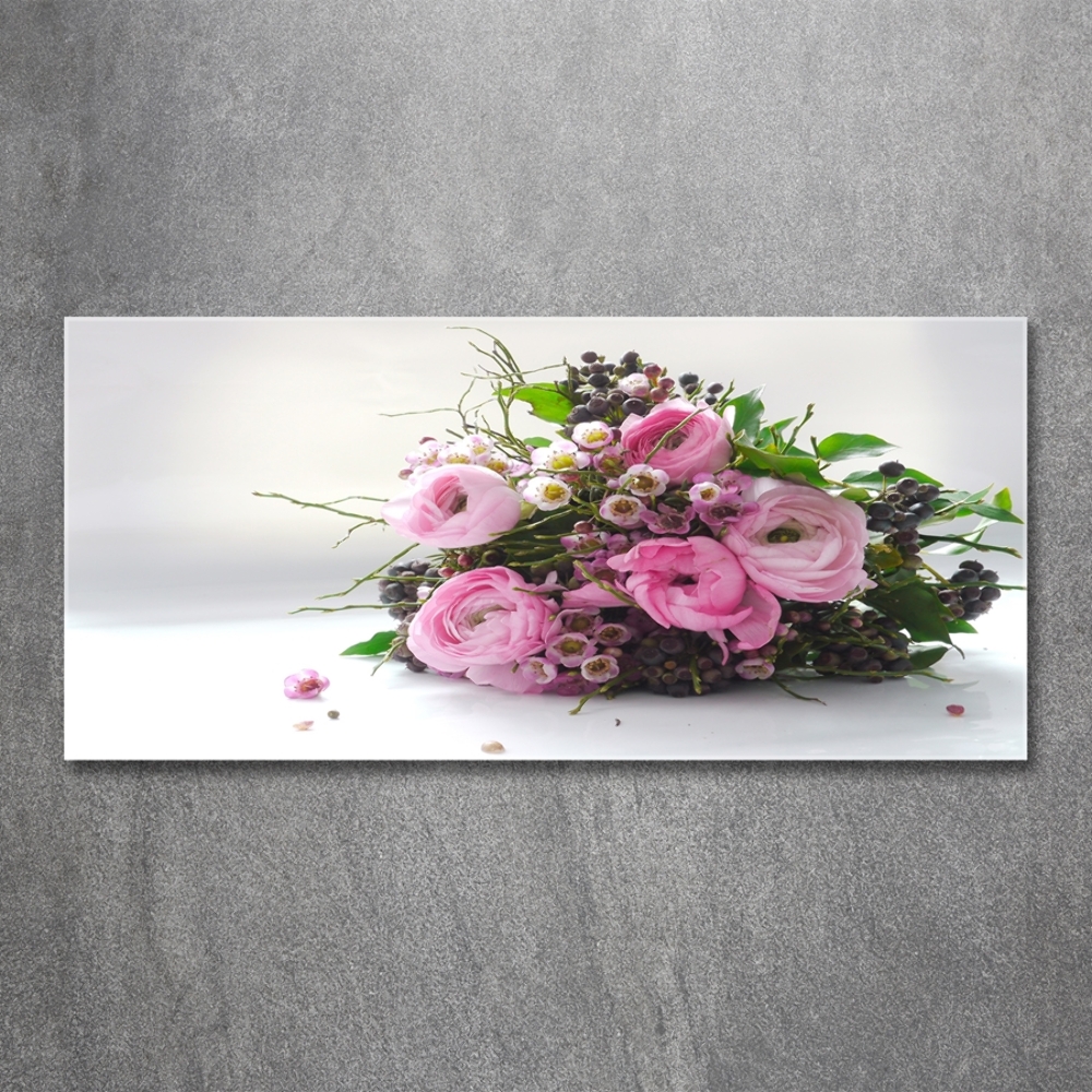 Photo printed on glass Bouquet of roses