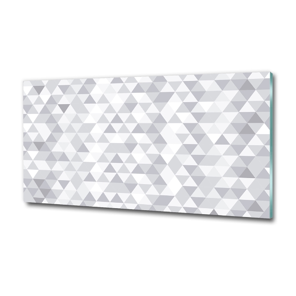 Wall art on glass Gray triangles