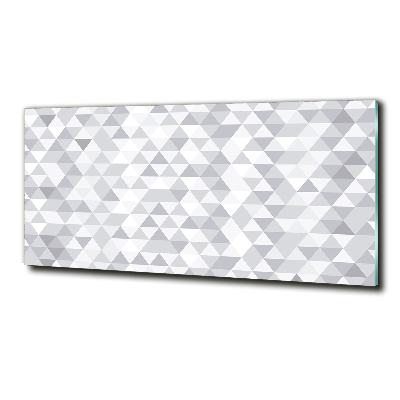 Wall art on glass Gray triangles