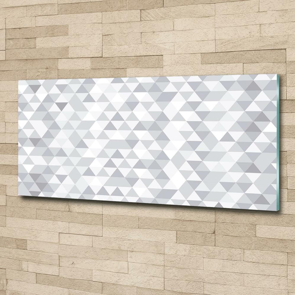 Wall art on glass Gray triangles