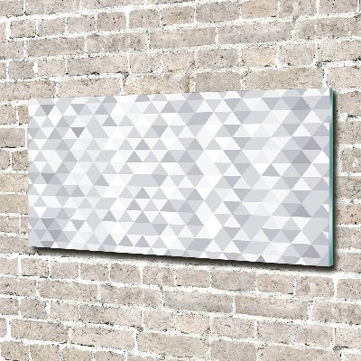 Wall art on glass Gray triangles