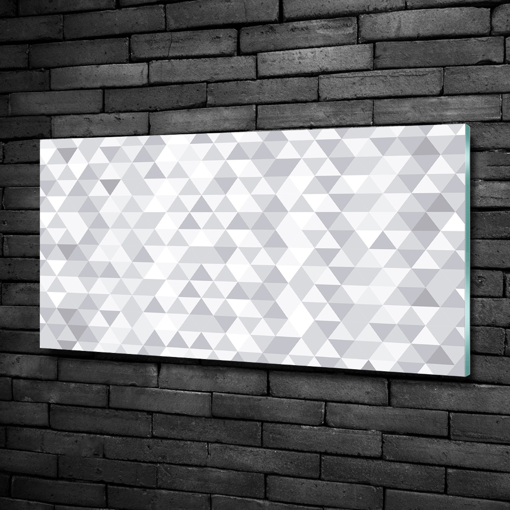 Wall art on glass Gray triangles