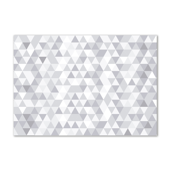 Wall art on glass Gray triangles