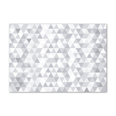 Wall art on glass Gray triangles