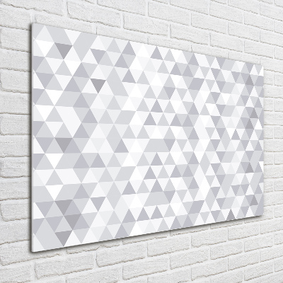 Wall art on glass Gray triangles