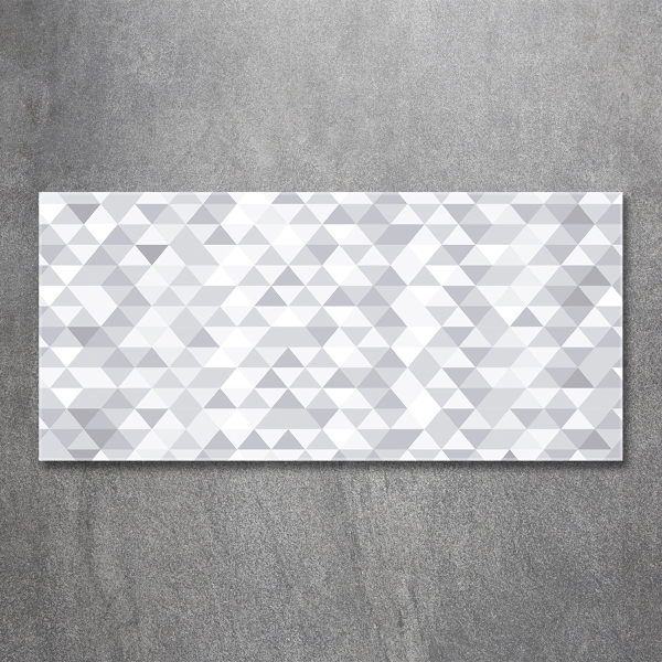 Wall art on glass Gray triangles