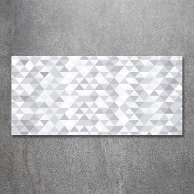 Wall art on glass Gray triangles