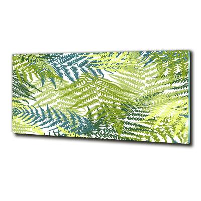 Wall art on glass Fern pattern