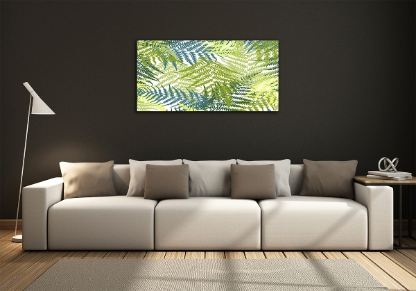 Wall art on glass Fern pattern