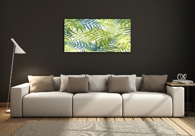 Wall art on glass Fern pattern