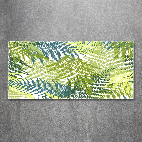 Wall art on glass Fern pattern