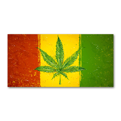 Glass wall art Rasta flag