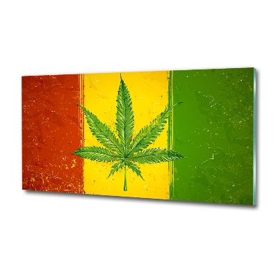 Glass wall art Rasta flag