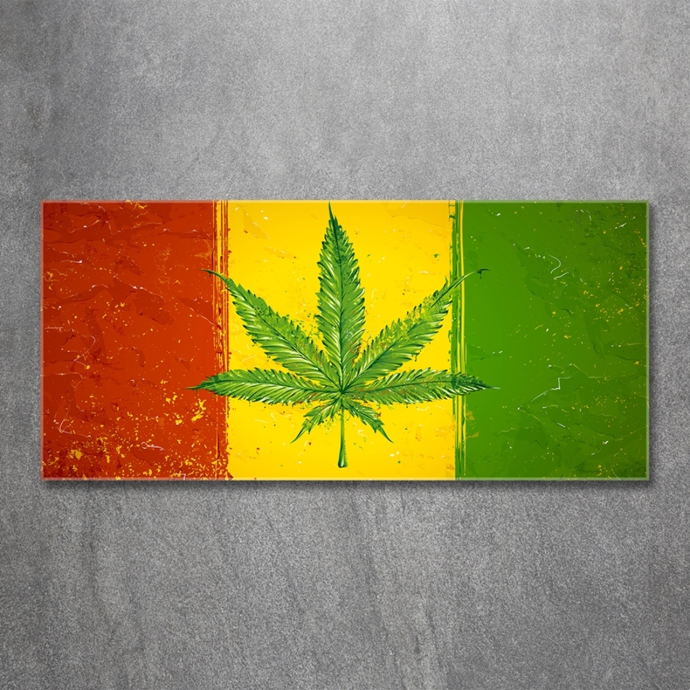 Glass wall art Rasta flag