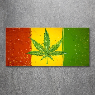 Glass wall art Rasta flag