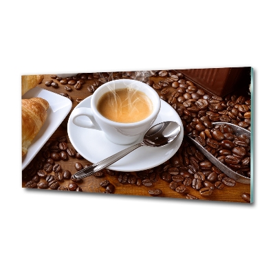 Glass art picture Aromatic coffee