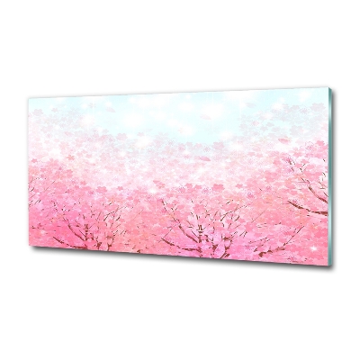 Photo printed on glass Cherry blossoms