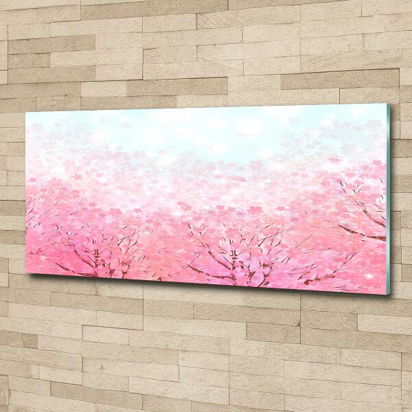 Photo printed on glass Cherry blossoms