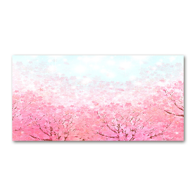 Photo printed on glass Cherry blossoms