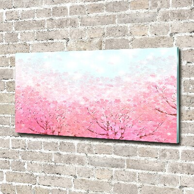 Photo printed on glass Cherry blossoms