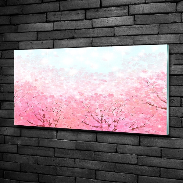 Photo printed on glass Cherry blossoms