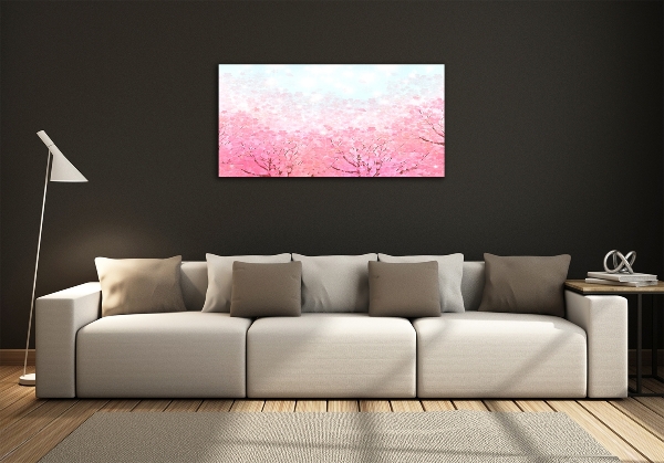 Photo printed on glass Cherry blossoms