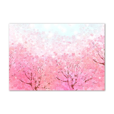 Photo printed on glass Cherry blossoms