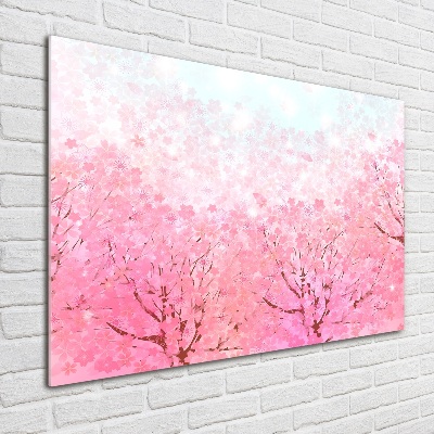 Photo printed on glass Cherry blossoms