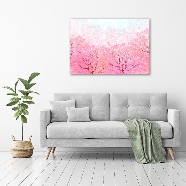 Photo printed on glass Cherry blossoms