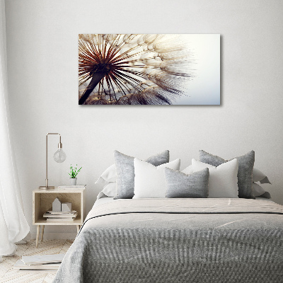 Glass picture wall art Dandelion