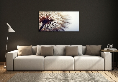 Glass picture wall art Dandelion