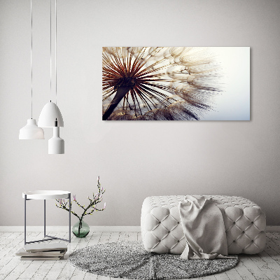 Glass picture wall art Dandelion