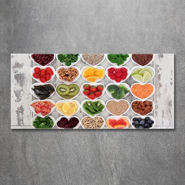 Glass art print Healthy food